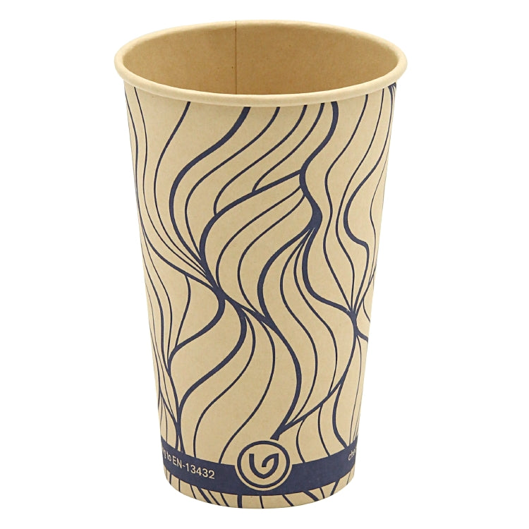 Verive Kaffeebecher, Bambusfaser, für Heiss- und Kaltgetränke – 4,7 dl, Blau/Natur – FSC – 50 Stk.