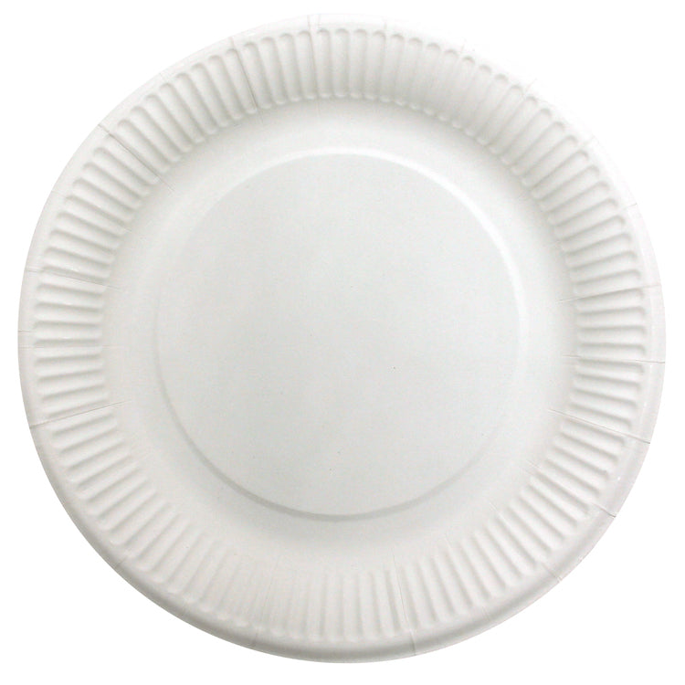 Verive Teller, Papier/Karton – Ø 28 cm, weiss – kompostierbar – 50 Stk.