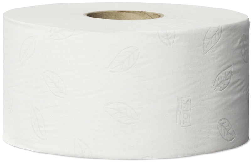 Tork Toilettenpapier Mini Jumbo – 2-lagig, Rollenlänge 170 m, 850 Blatt/Rolle – für Tork T2 – 12 Rollen