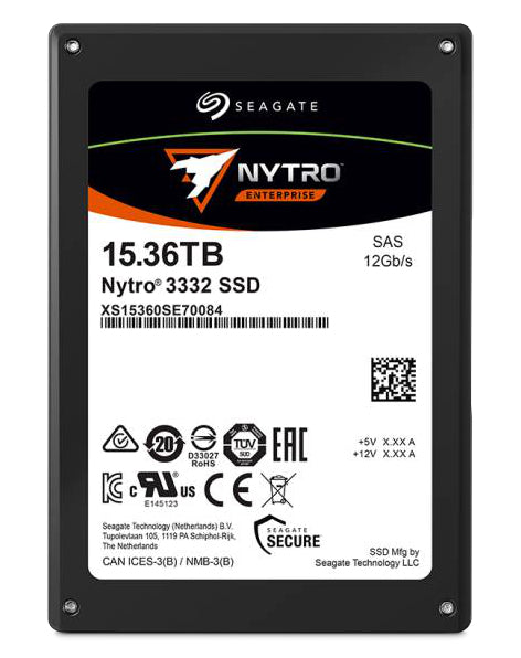 Seagate Nytro 3332 – 15,4 TB 2,5" SAS SSD, 3D eTLC, Hardwareverschlüsselung