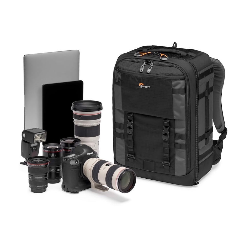 Lowepro Pro Trekker BP 450 AW II Rucksack – 32 l, für 2 Profi-DSLRs, 5–6 Objektive, Laptop bis 15" – Schwarz