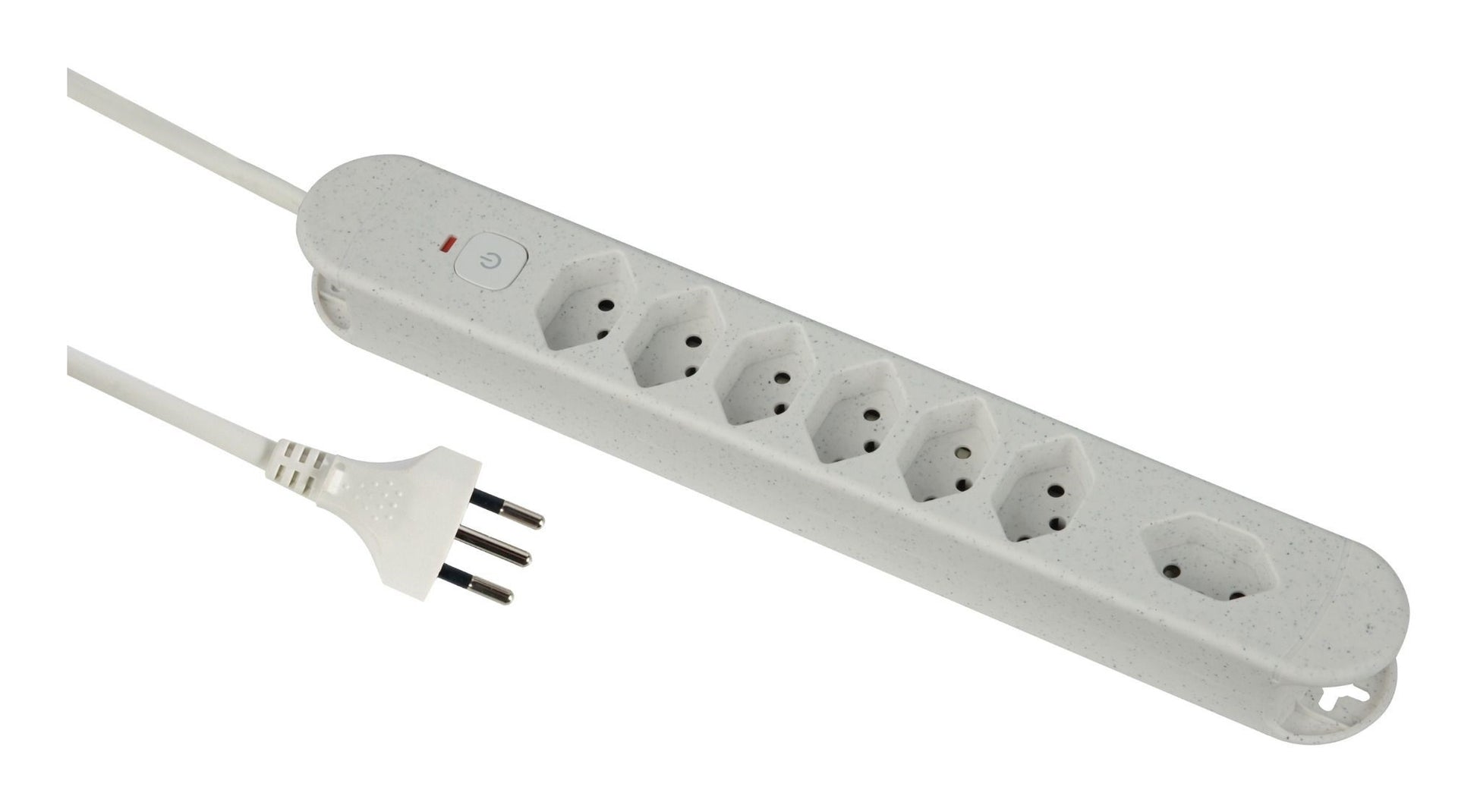 M. Schönenberger Schönenberger Steckdosenleiste, 7×T13, 2×USB‑A + 1×USB‑C, mit Schalter, 1,8 m, Eingang T12 – weiss