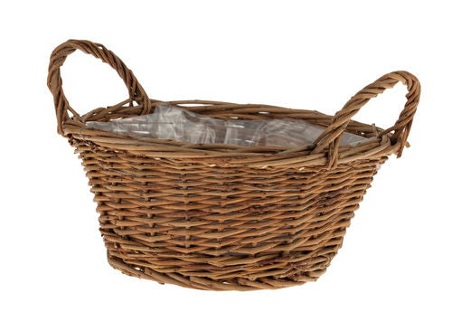 Opiflor Korb – Ø 25 × 9 cm – Weide, braun