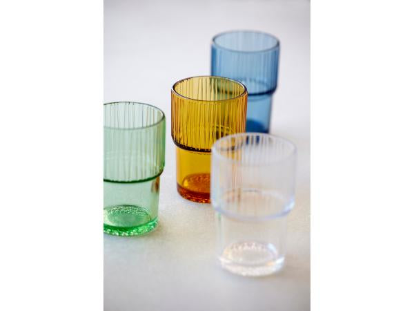 BITZ Latte Macchiato Becher Kusintha – 4er Set, 380 ml, Glas, Grün, spülmaschinenfest