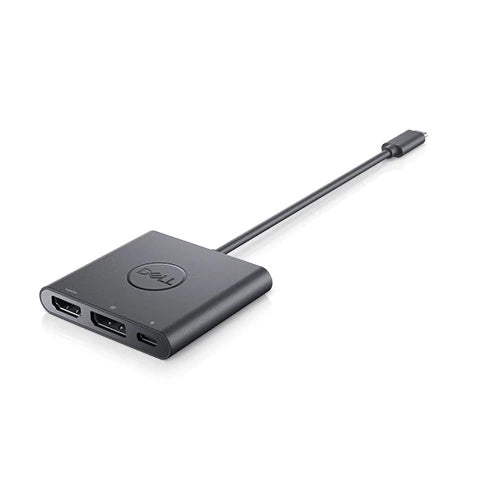 DELL USB-C-zu-HDMI/DisplayPort-Adapter – 4K (3840 × 2160) – USB-C (USB 3.2 Gen 2, 10 Gbit/s) – Schwarz