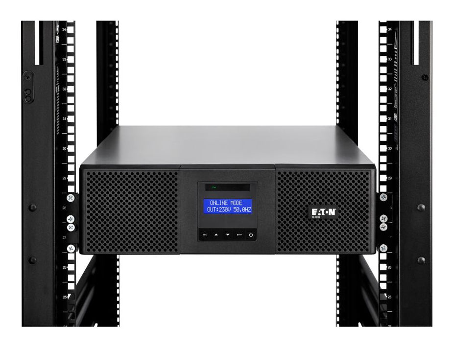 Eaton 9E 6000i – USV Online (Doppelwandler), 6 kVA/5400 W, Rack 3U, Einphasig, 8× IEC C13 + 2× IEC C19