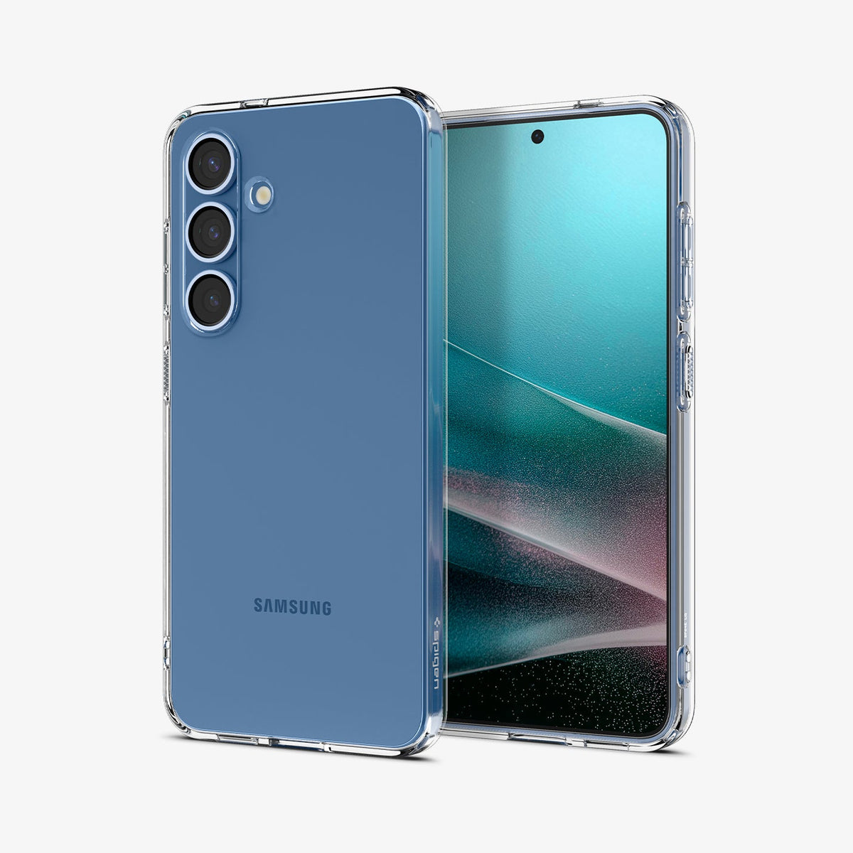 Spigen Liquid Crystal Backcover – für Samsung Galaxy S25, TPU, Transparent, kabelloses Laden