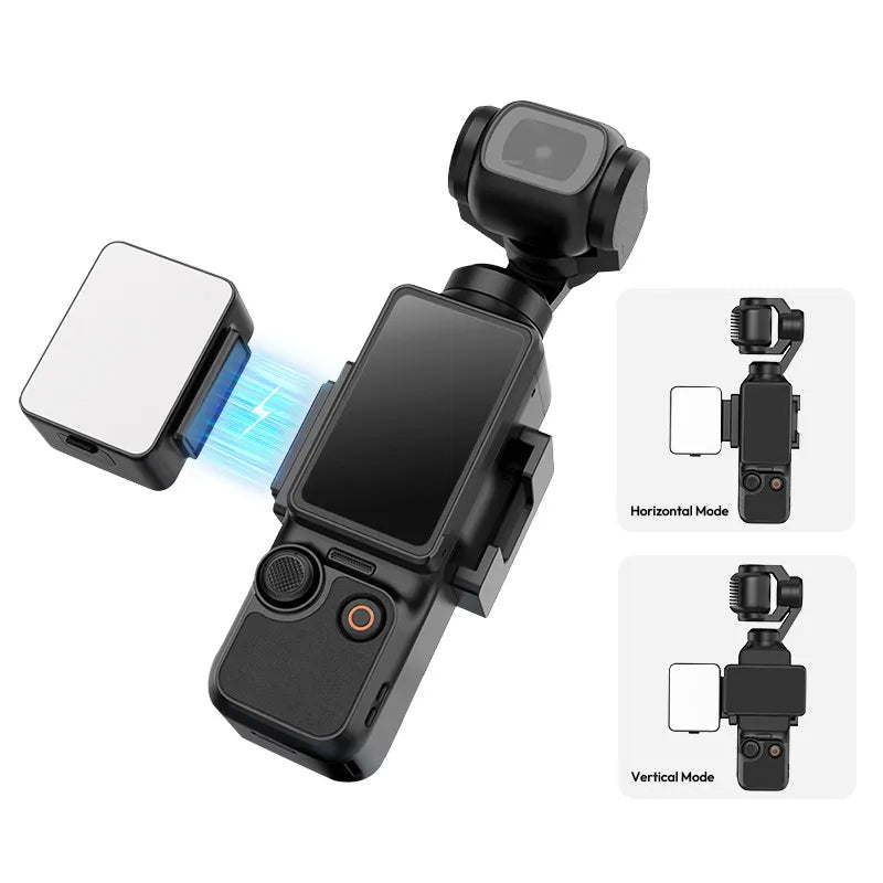 Ulanzi LM001 Mini-Licht – 180 Lux, 5800 K, dimmbar, USB-Aufladung, IPX4 – für DJI Osmo Pocket 3 – Schwarz