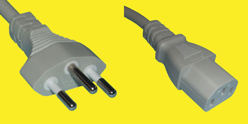 Diggelmann SPCGI10-2 Netzkabel – H05VV-F, 3G 1,0 mm², T12 zu C13