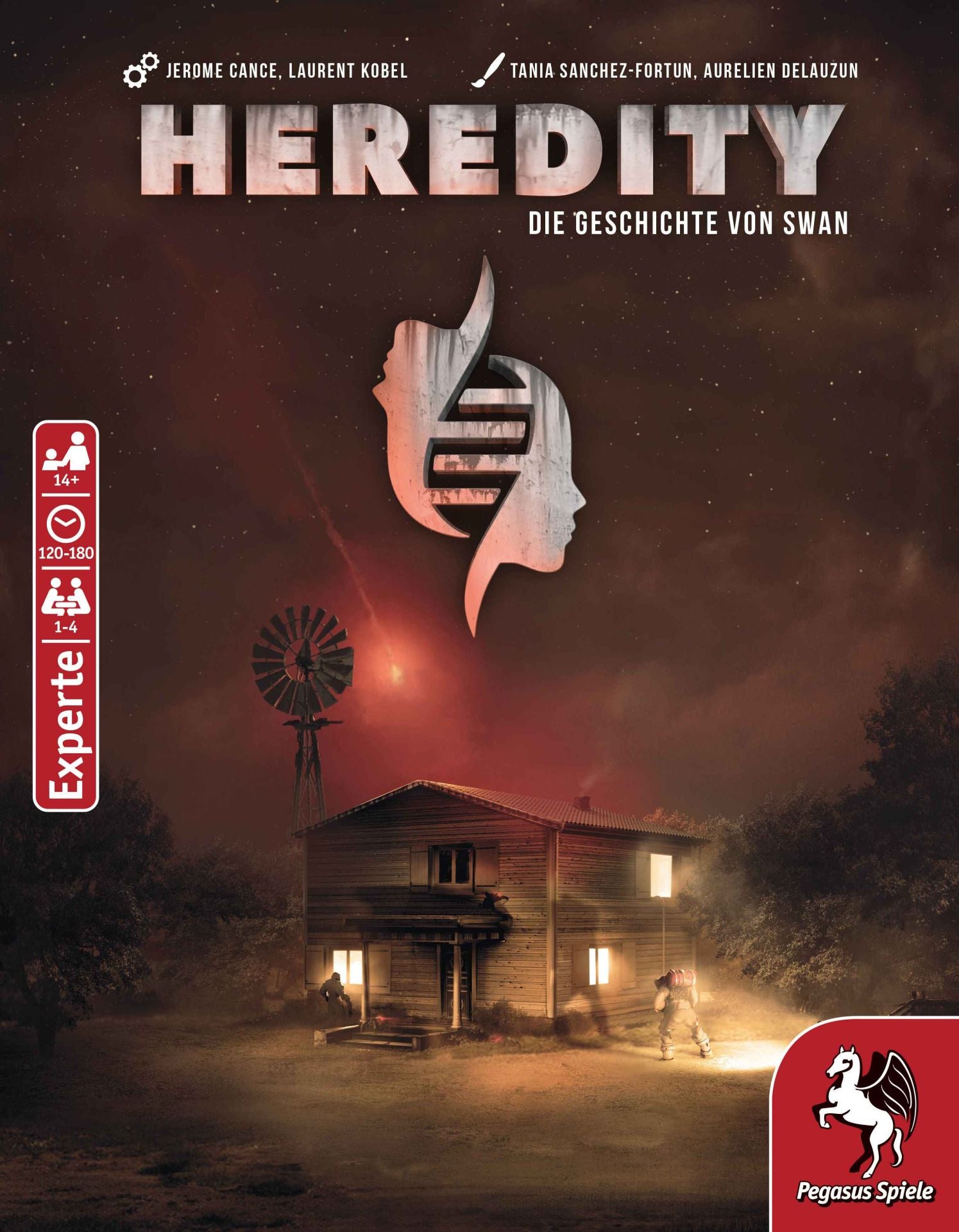 Pegasus Heredity – Die Geschichte von Swan – Strategiespiel, 1–4 Spieler, ab 14 Jahren, 180 Min., DE