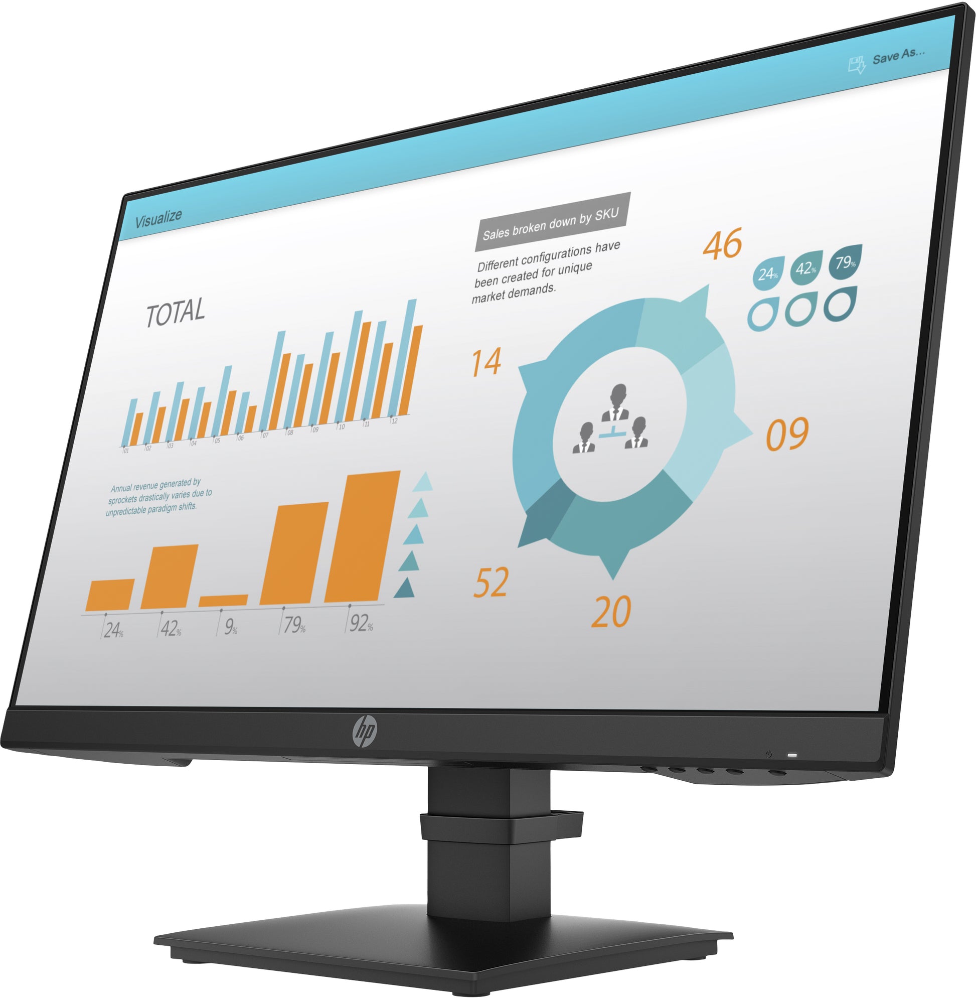HP P24 G4 – Monitor, 23,8" 1920 × 1080 (Full HD), IPS
