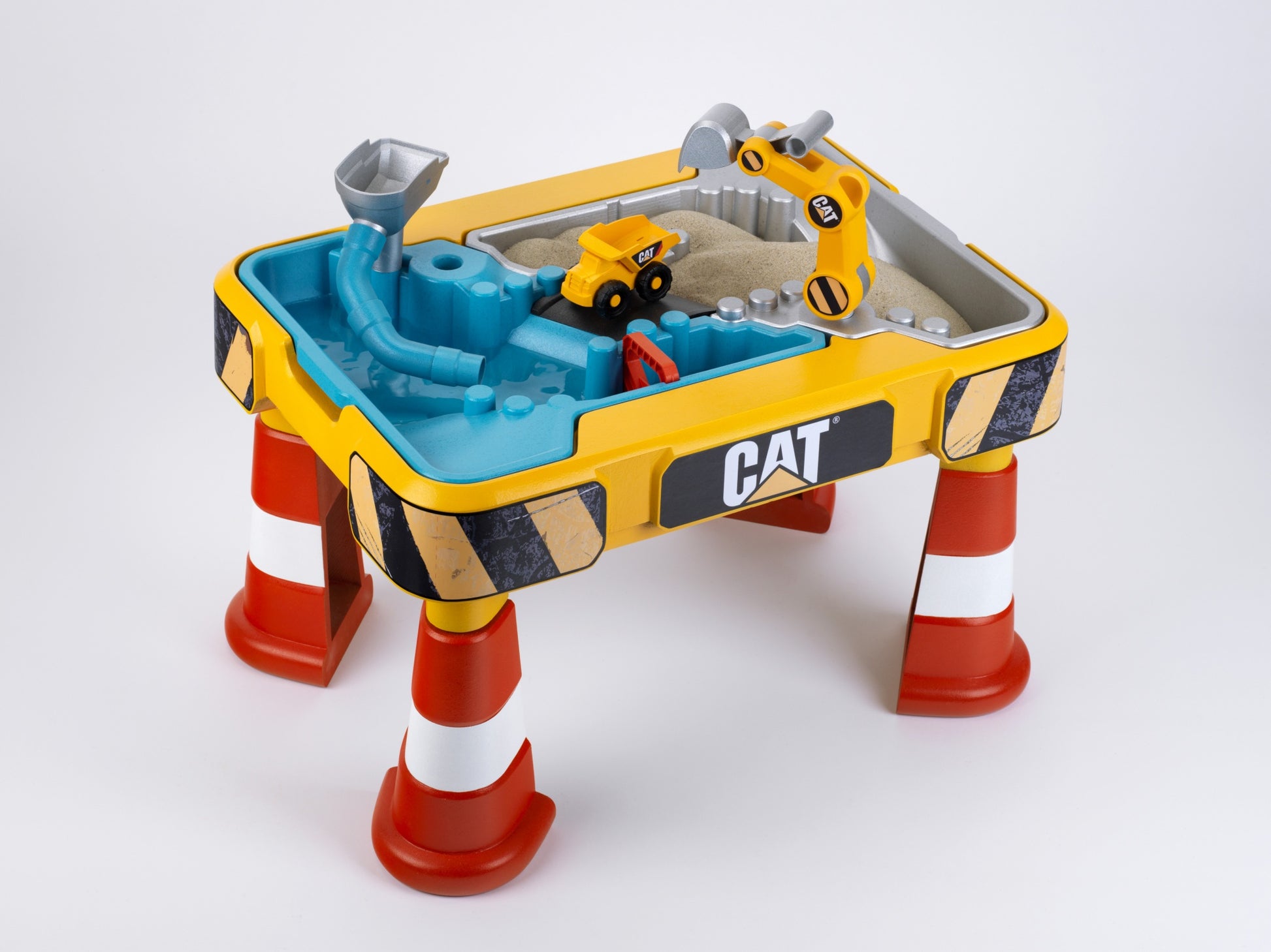 Theo Klein Sand- und Wasser-Spieltisch – Caterpillar – 40 × 48 × 64 cm – ab 1,5 J. – Kunststoff, mehrfarbig