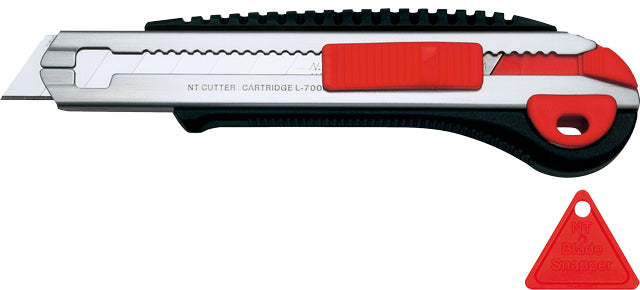 NT Cutter L-700 RP – Abbrechmesser 18 mm, Kunststoff, Klingenmagazin, Auto-Lock, Schwarz