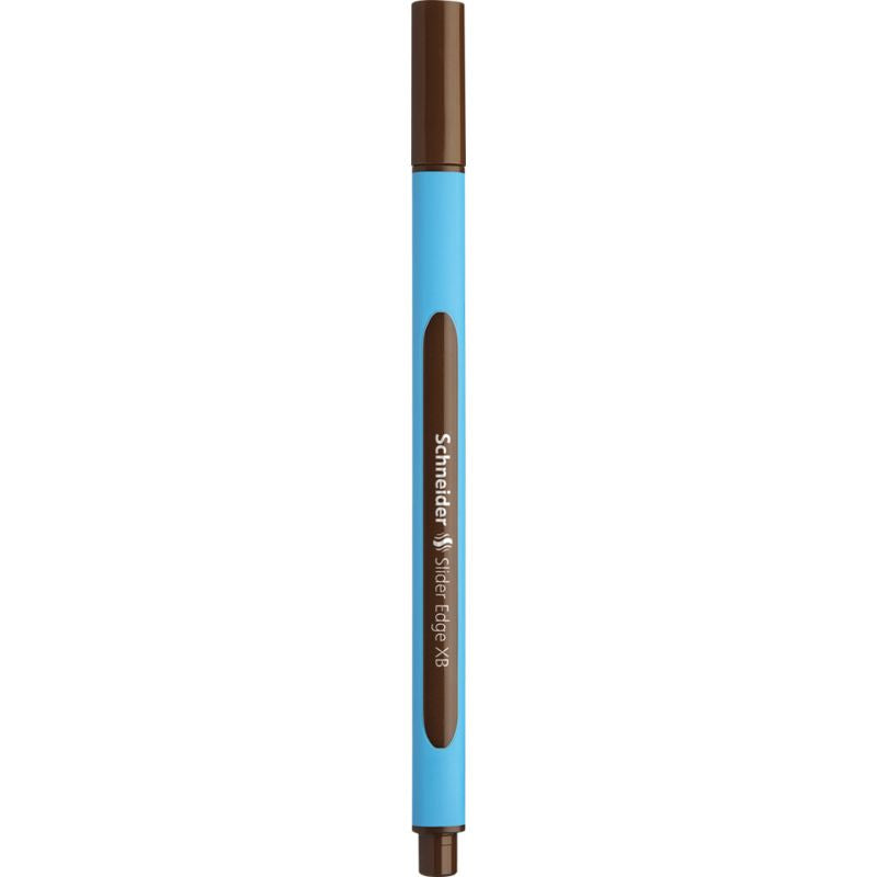 Schneider Schreibgeräte Schneider Slider Edge Kugelschreiber – Braun, Spitze 0,7 mm, Deckel, gummierter Dreikantschaft, wischfest