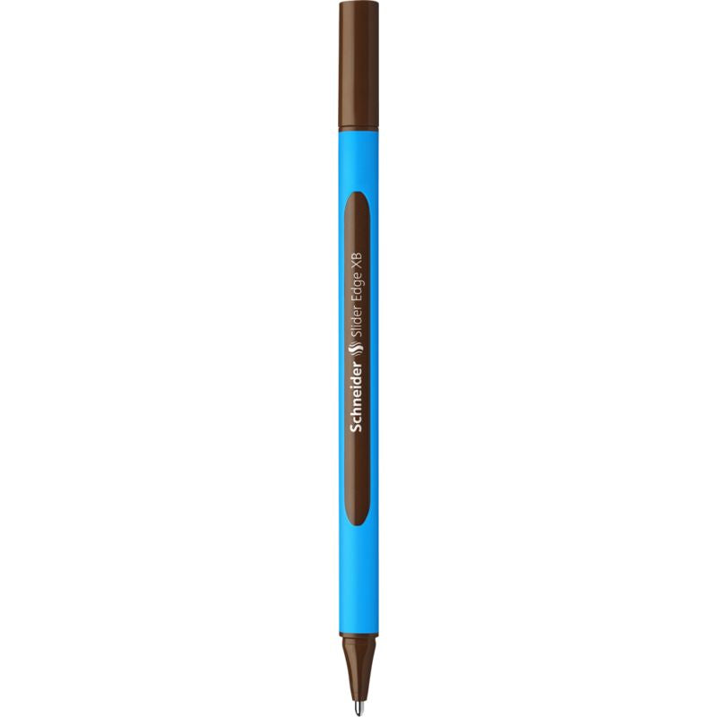 Schneider Schreibgeräte Schneider Slider Edge Kugelschreiber – Braun, Spitze 0,7 mm, Deckel, gummierter Dreikantschaft, wischfest