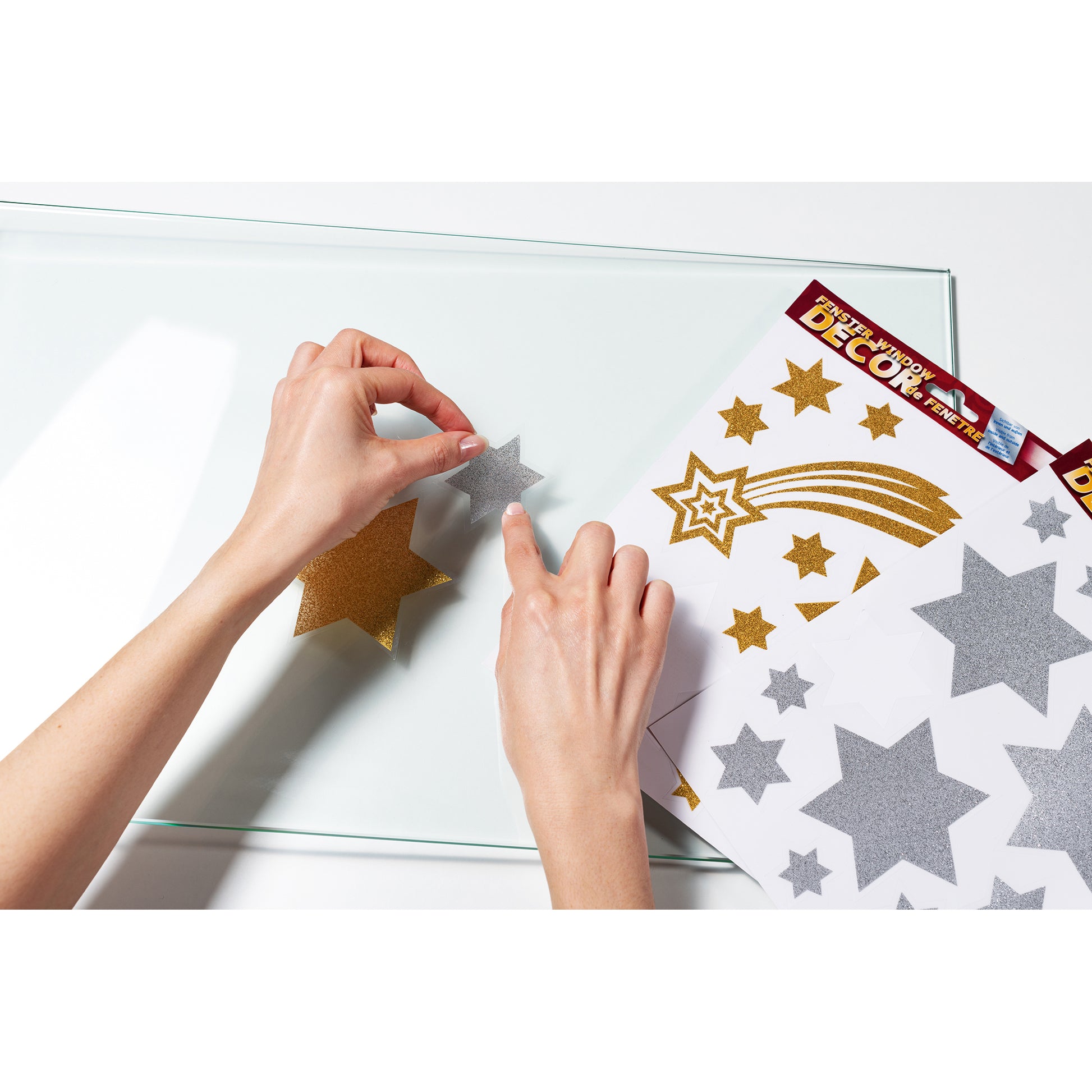 HERMA Fliesensticker Sterne, gold, 21 × 29,7 cm, wiederablösbar, repositionierbar, abwaschbar, 1 Stück