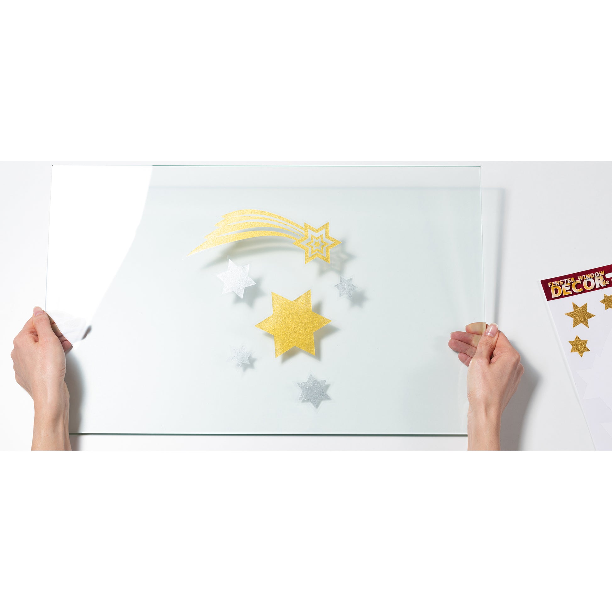 HERMA Fliesensticker Sterne, gold, 21 × 29,7 cm, wiederablösbar, repositionierbar, abwaschbar, 1 Stück