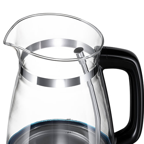 Russell Hobbs Wasserkocher Classic Glass – 1,7 l, Glas, 2400 W, Schwarz, 360°-Sockel