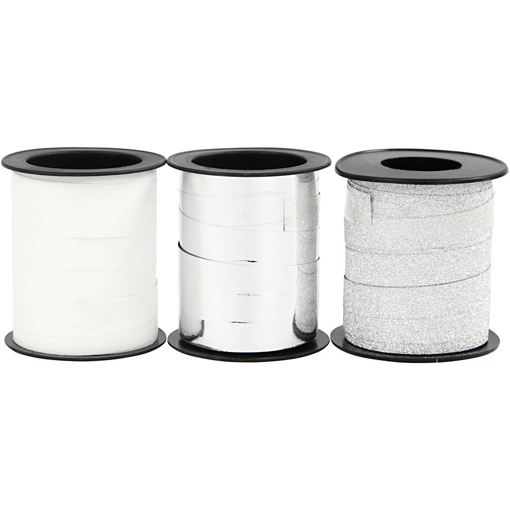 Creativ Company Geschenkband Silber – 10 mm × 15 m