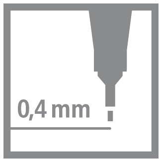 STABILO Fineliner – 6er-Set 0,4 mm – 6 Farben, sortiert