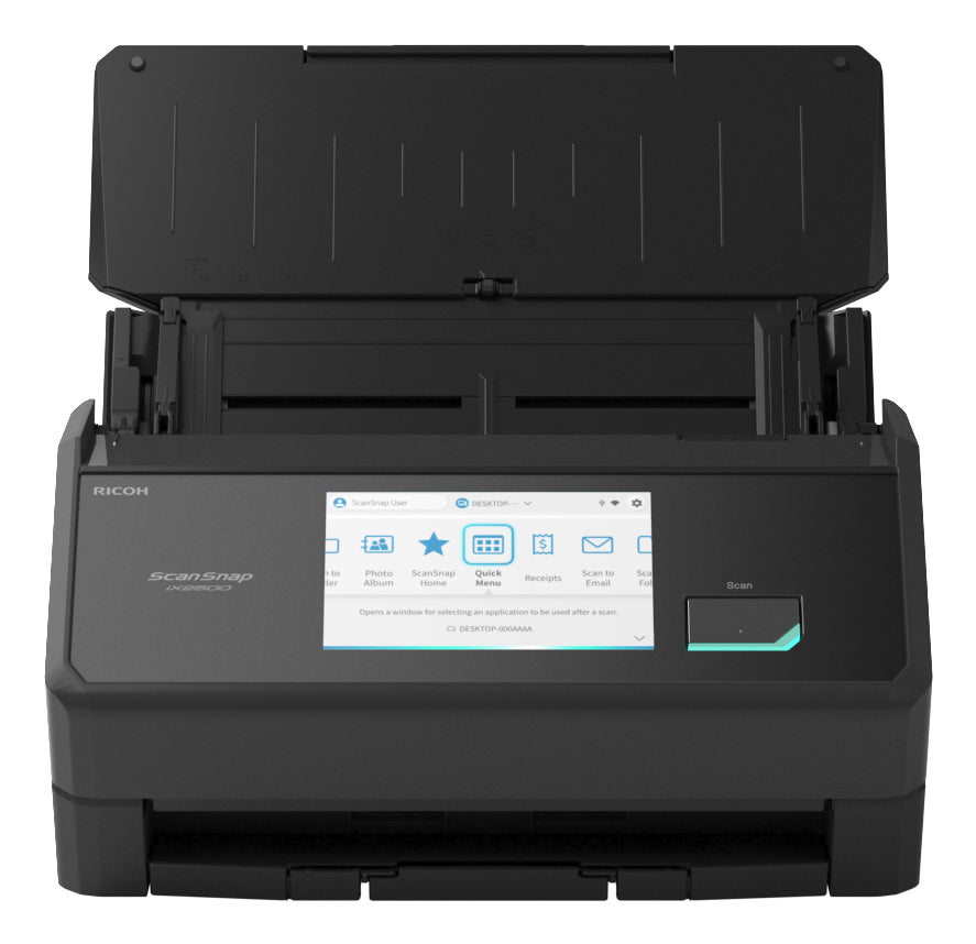 Ricoh ScanSnap iX2500 – Einzugsscanner, A3, Duplex, 45 ppm, ADF 100 Blatt, WLAN