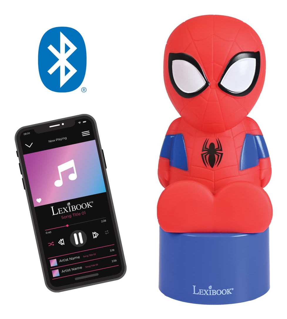 Lexibook Nachtlicht NS02SP – Mehrfarbig, Akku, Bluetooth-Lautsprecher, Timer (15 Min) – Blau