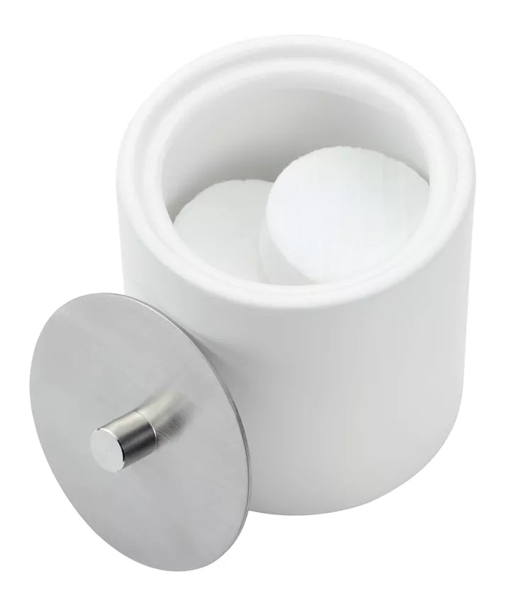 Diaqua Aufbewahrungsbox Zylo – Keramik/Metall, Ø10,7×12 cm, Weiss
