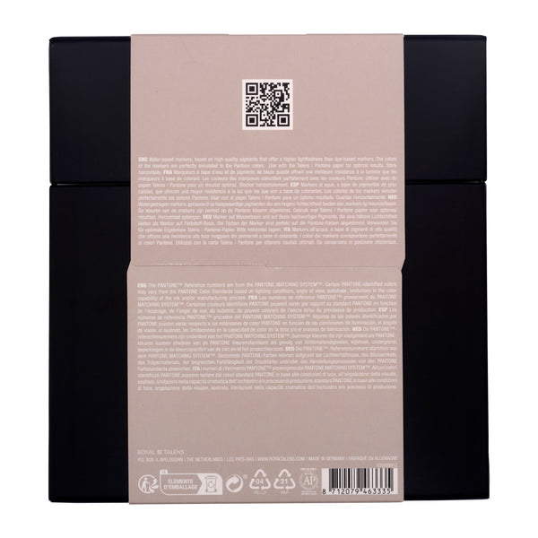 Talens Designmarker-Set Pantone, Keil/Pinsel, Warmgrau – 9-tlg., schnelltrocknend, lichtbeständig, wasserfest