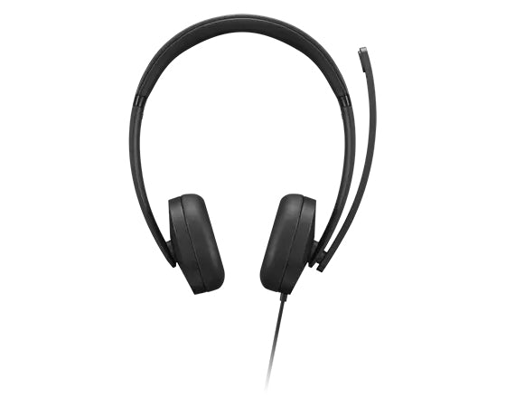 Lenovo Office-Headset – Over-Ear, Stereo, Kabel (USB-A), Schwarz