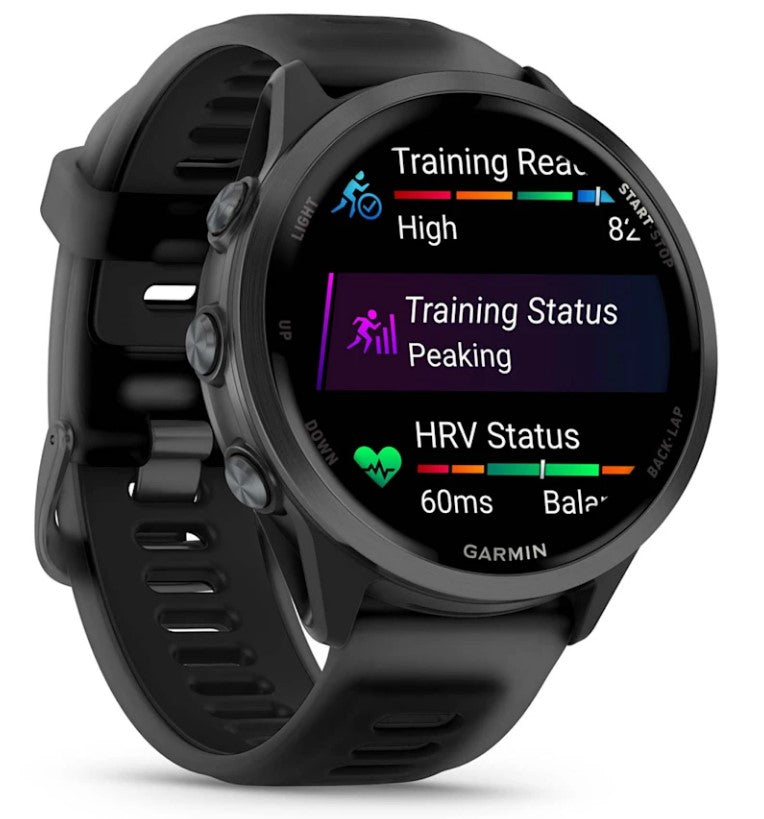 Garmin Forerunner 570 47 mm GPS – Aluminium Schwarz, Sportarmband, 50 m, für Android, iOS