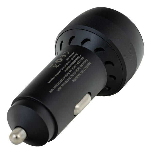 ONIT F02658 Auto-Ladegerät 48 W – USB-C×1 (30 W), USB-A×1 (18 W) – PD 3.0, QC 3.0 – für 12–24 V Fahrzeuge, schwarz