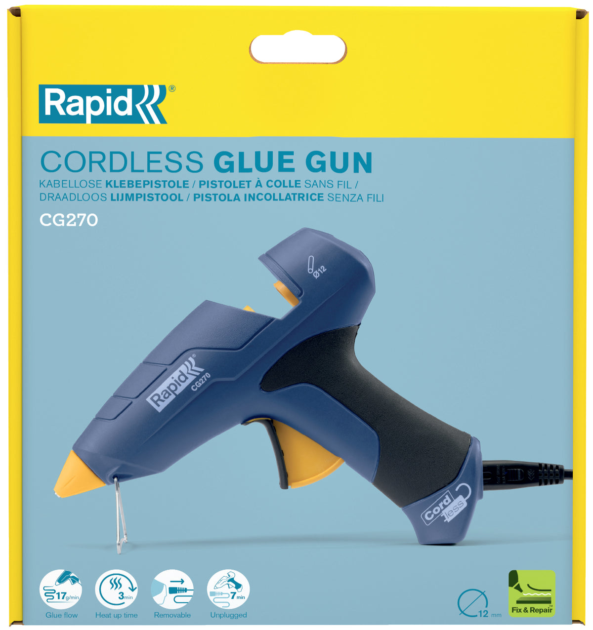 Rapid CG270 Heissklebepistole – 250 W – Stiftdurchmesser 12 mm