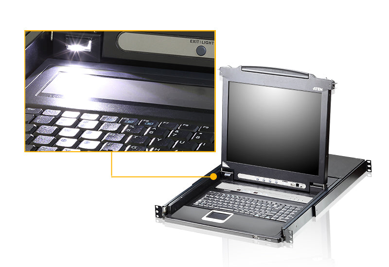 ATEN KVM-Switch 8×1, 17" LCD