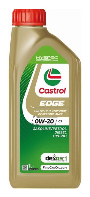 Castrol EDGE Motoröl 0W-20 C5 – für Personenwagen (Benzin, Diesel & Hybrid) – 1 l