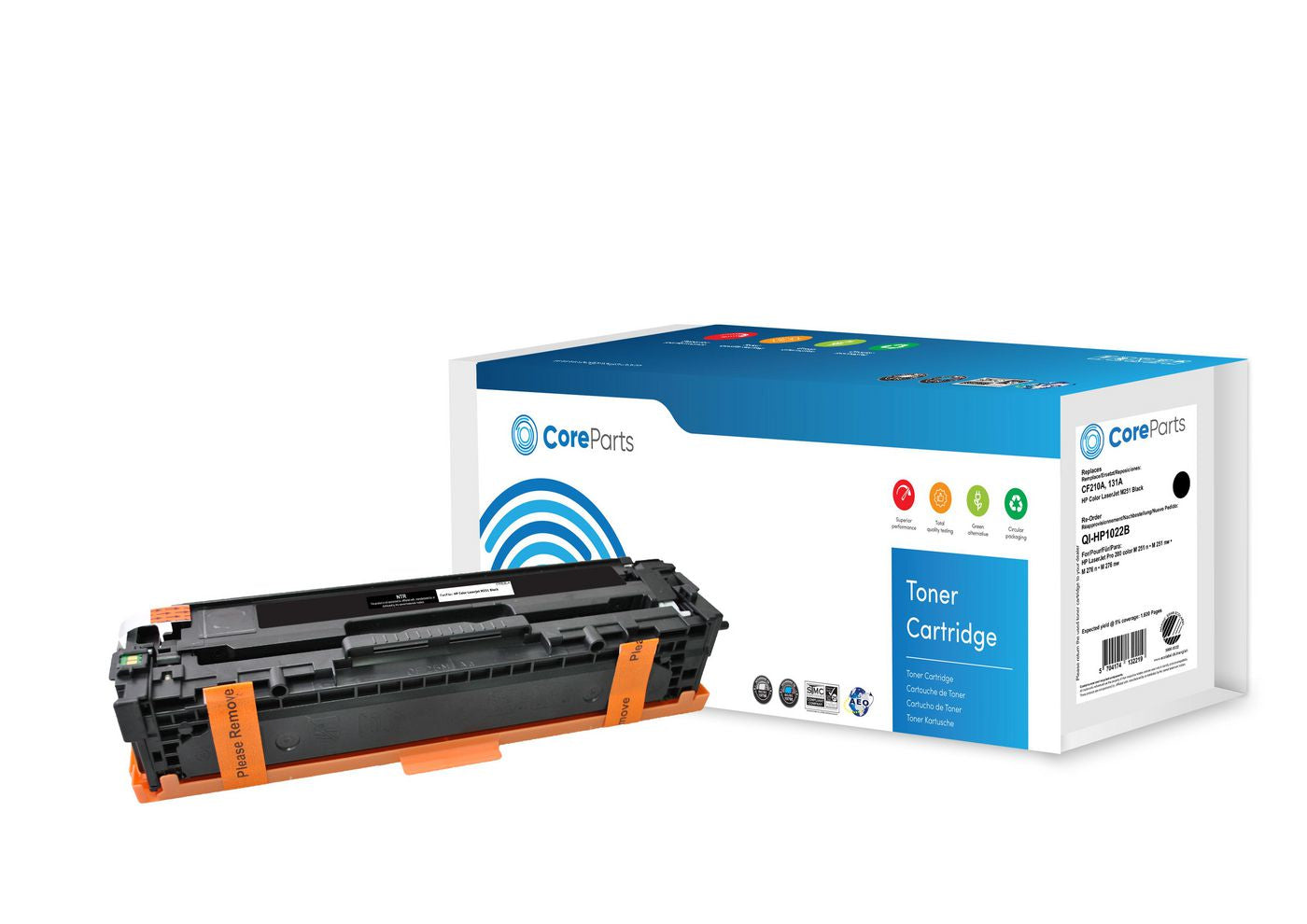 CoreParts 131A (CF210A) Schwarzer Toner – Kompatibel – 1'600 Seiten – für HP LaserJet Pro M251n/M251nw/M276n