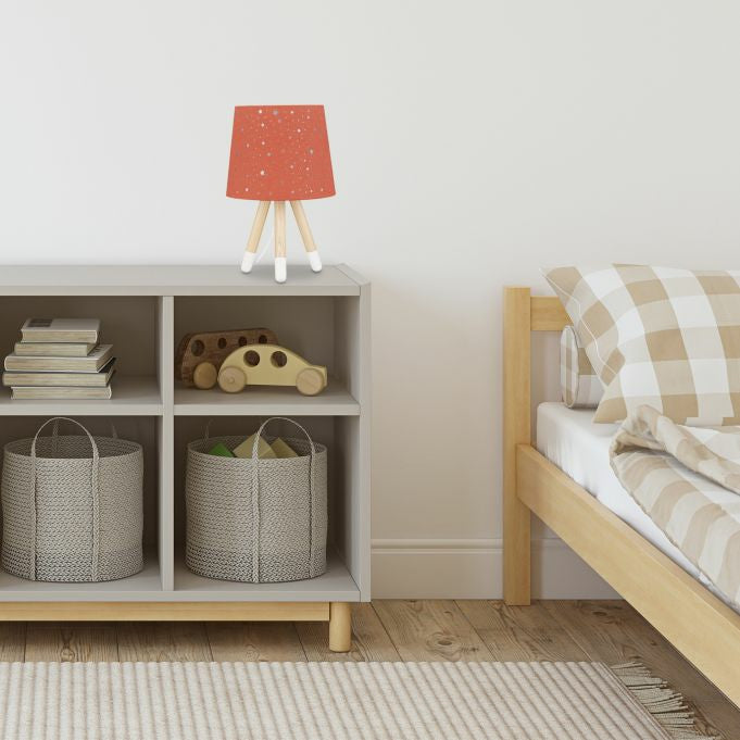 Relaxdays Tischleuchte – E14, 40 W, 40 cm – Hellbraun