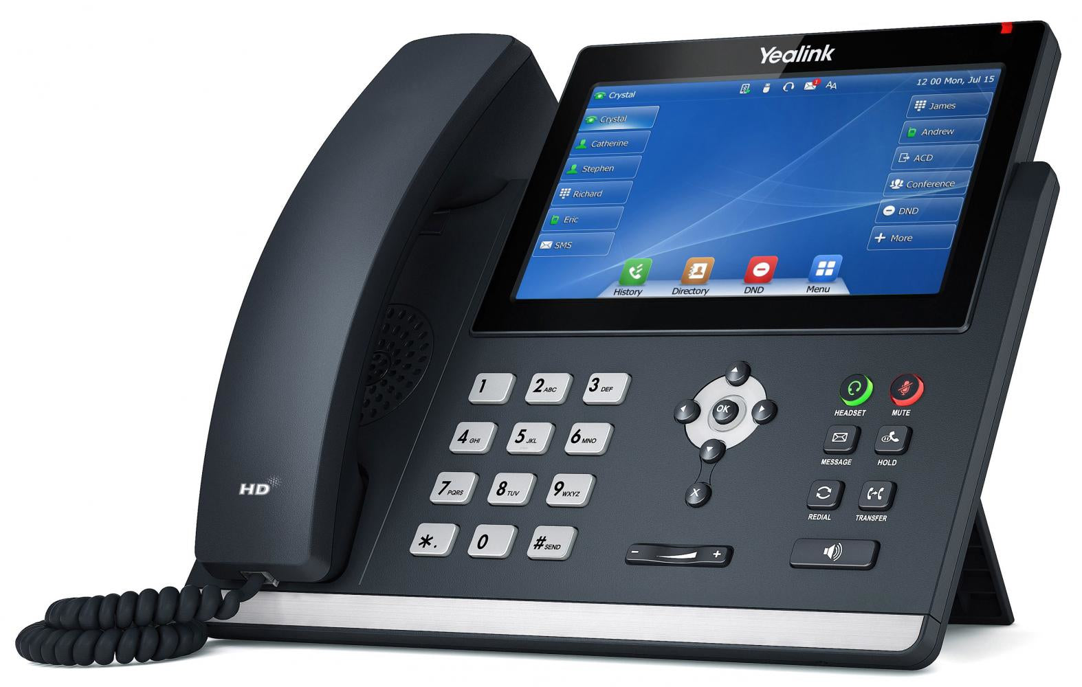 Yealink T48U – IP-Telefon, PoE, 7" Touch-Display, WLAN