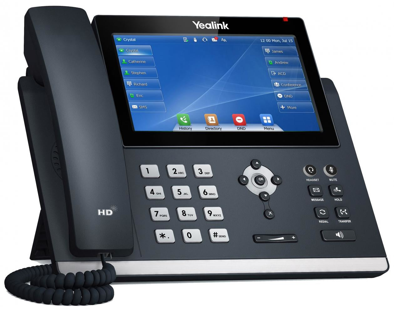 Yealink T48U – IP-Telefon, PoE, 7" Touch-Display, WLAN