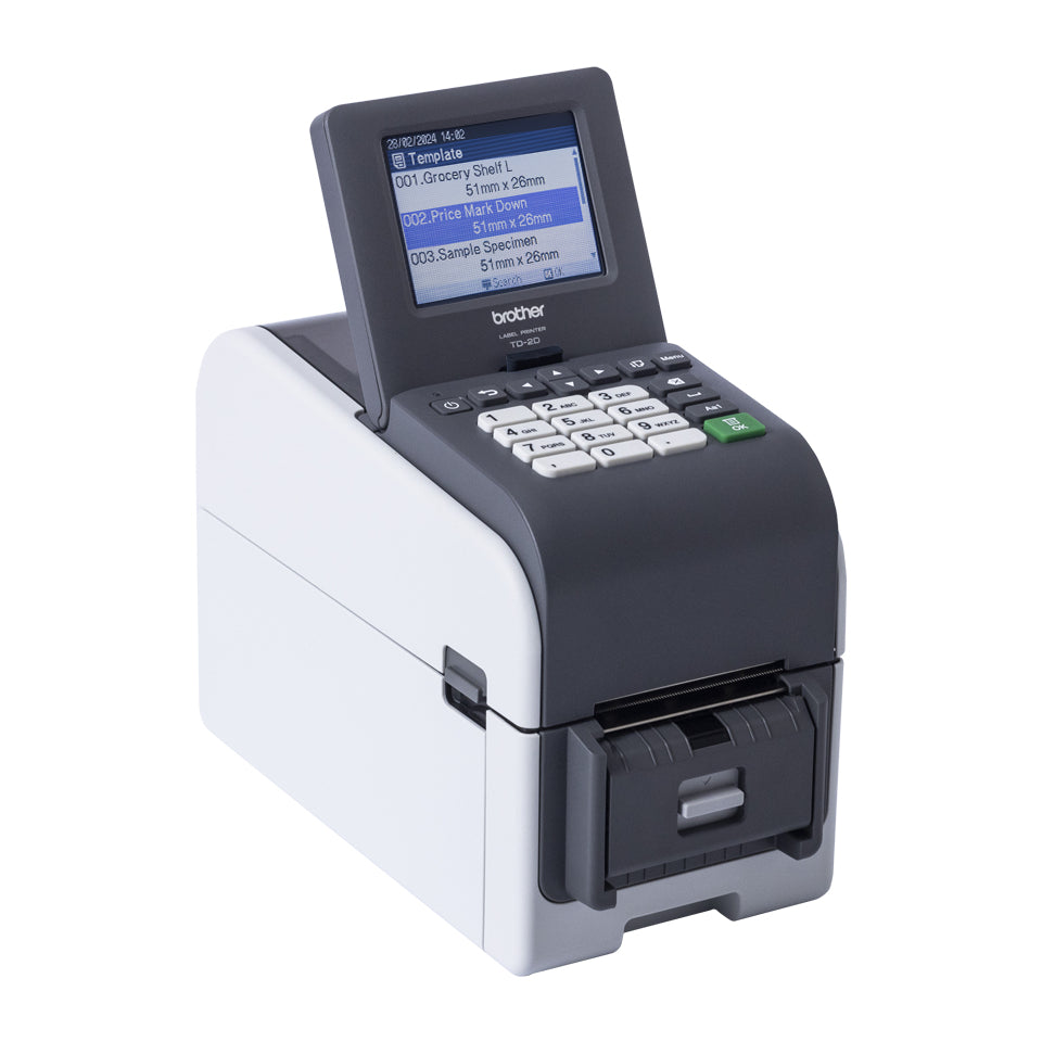 Brother TD-2320DSA203 – Etikettendrucker, Thermodirekt, LAN, 203 × 203 dpi, 152 mm/s