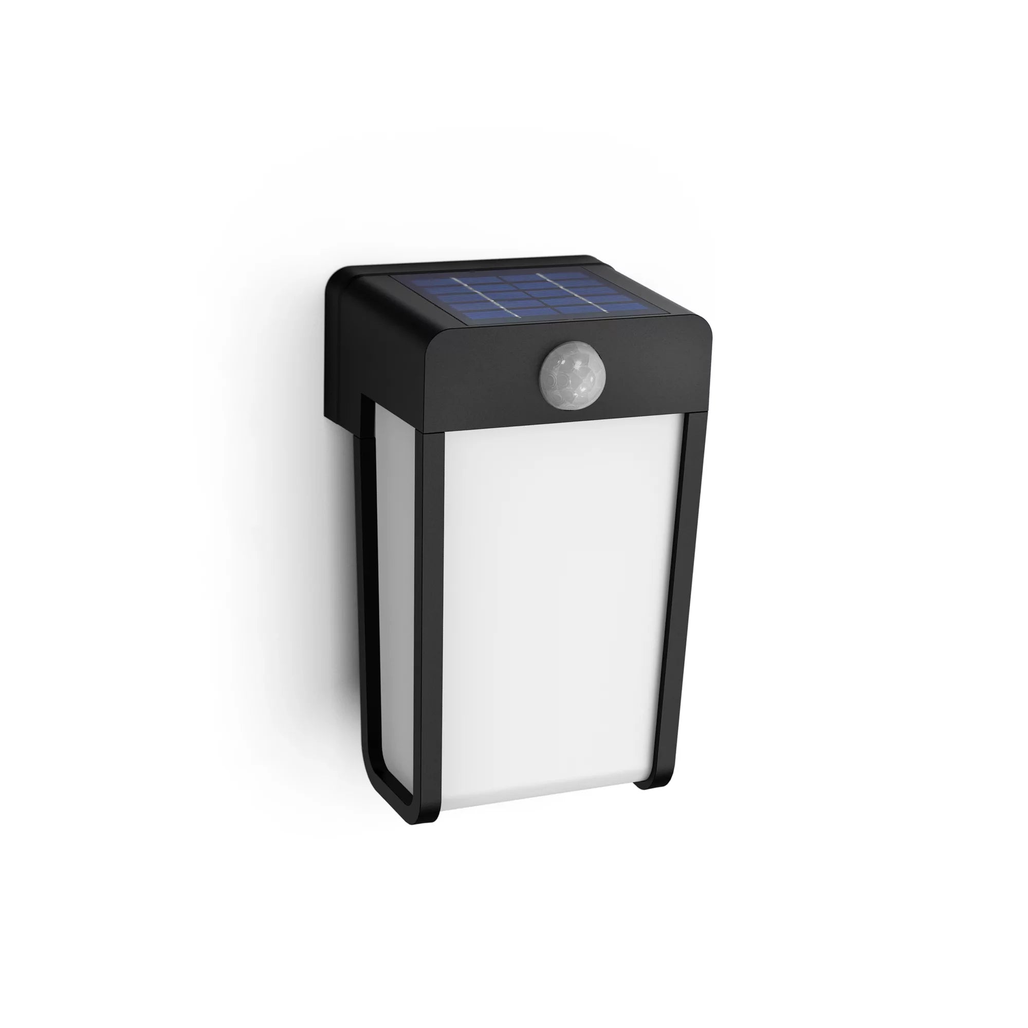 Philips by Signify Philips Aussenwandleuchte – Warmweiss, 2700 K, IP44, Solarbetrieb, mit Bewegungsmelder, Schwarz, Kunststoff