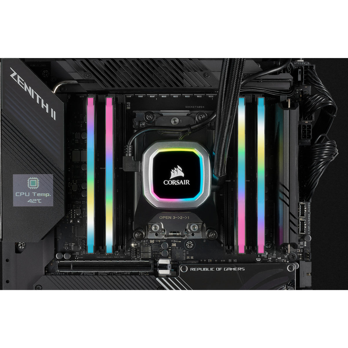 Corsair Vengeance RGB Pro – DDR4 Arbeitsspeicher – 32 GB (2×16 GB), 3200 MHz, CL16, RGB, 288-Pin DIMM