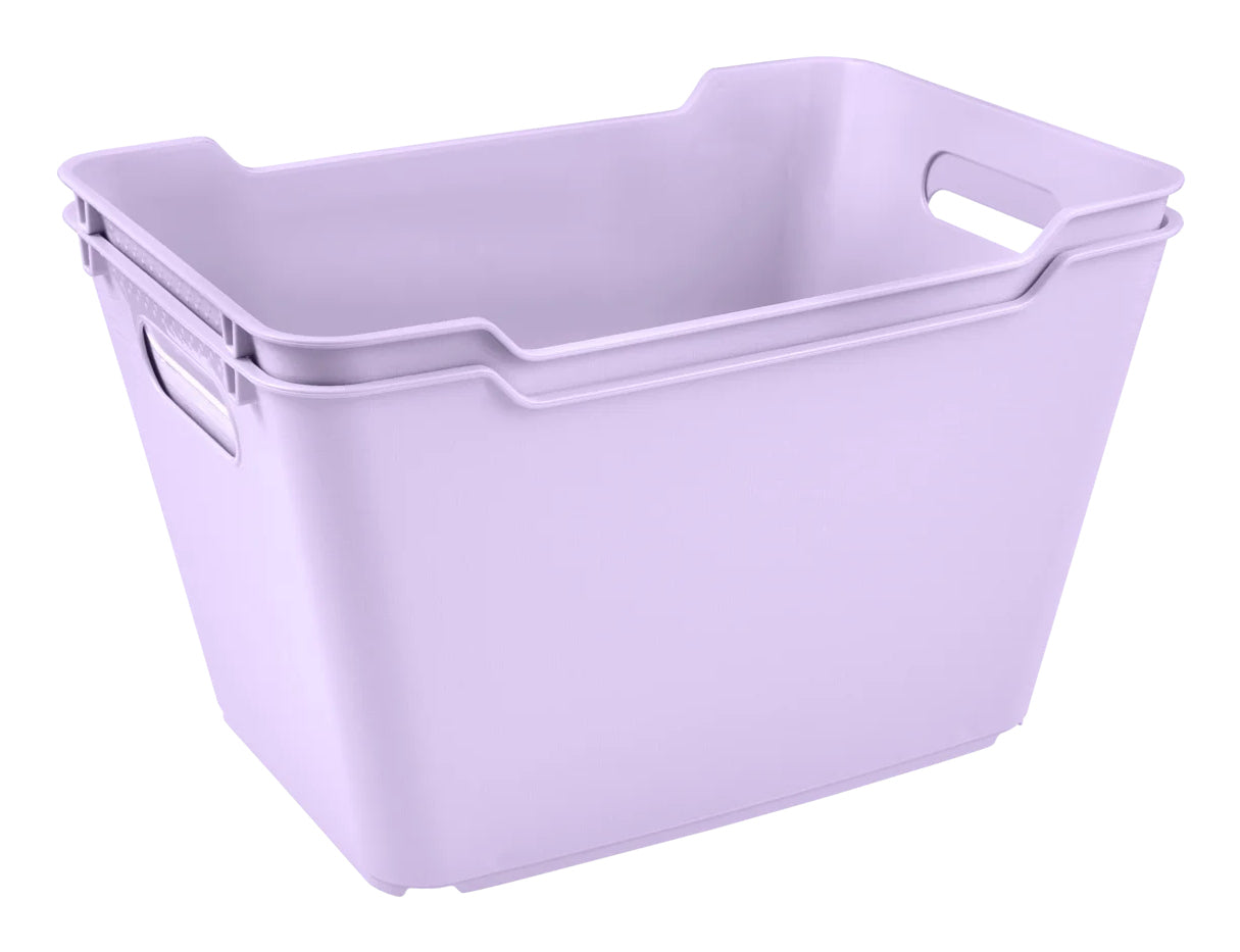 keeeper Aufbewahrungsbox 12 l ohne Deckel – Polypropylen – Violett – 235 × 200 × 355 mm