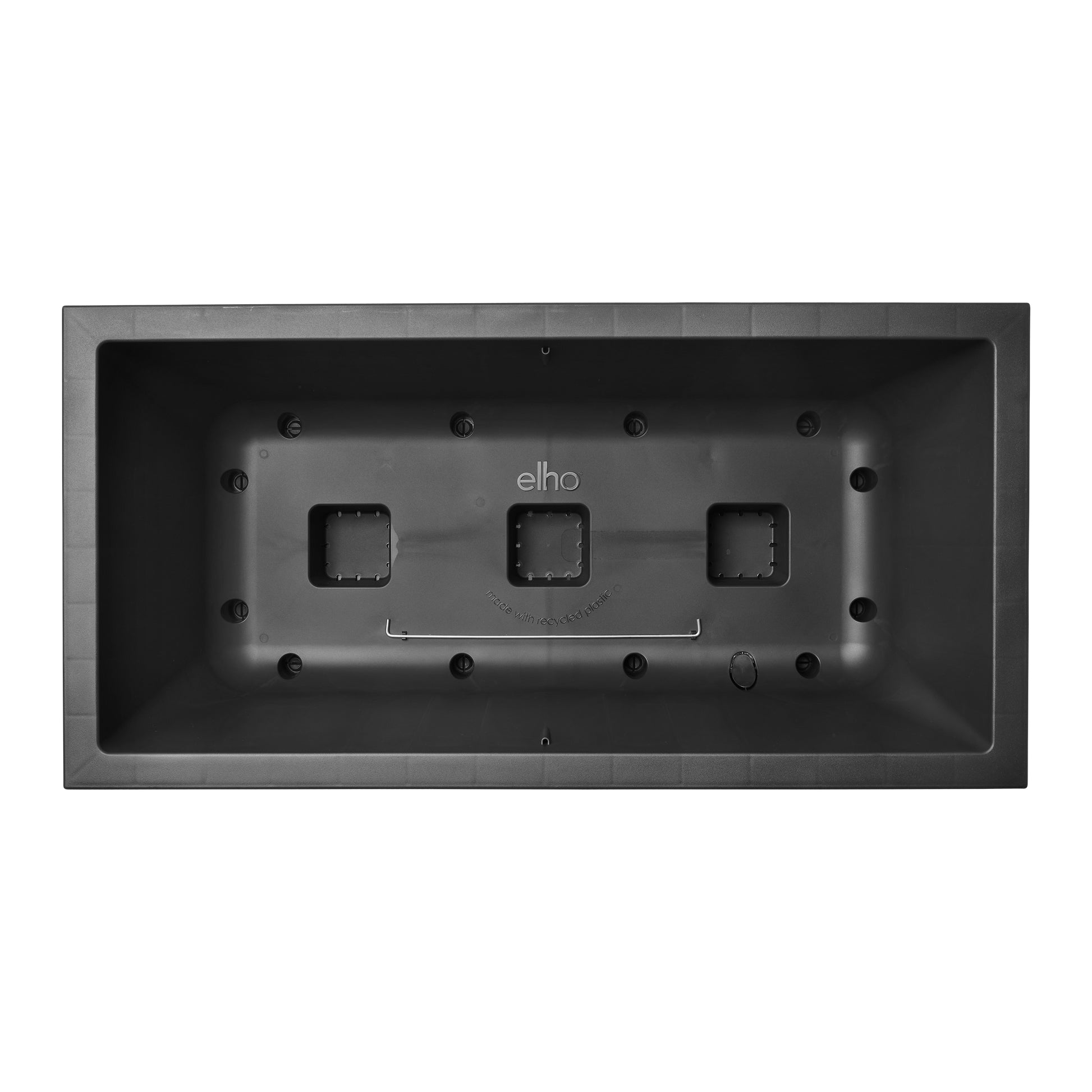 elho Vivo Next Pflanzkübel – 80 × 39 × 38 cm – Kunststoff, Schwarz