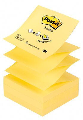 Post-it Haftnotizen – 76×76 mm – Gelb, 100 Blatt, PEFC