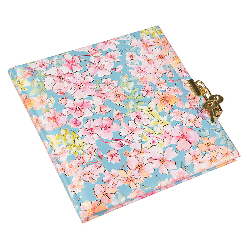Goldbuch Tagebuch Blumenmuster – 96 Seiten – 165 × 165 mm, Mehrfarbig