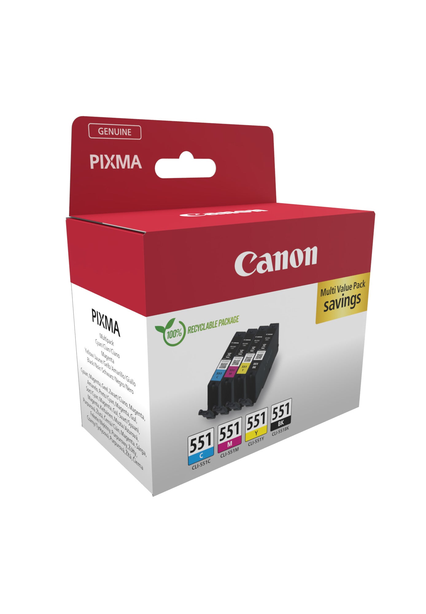 Canon CLI-551 Original – Multipack, 4 Farben