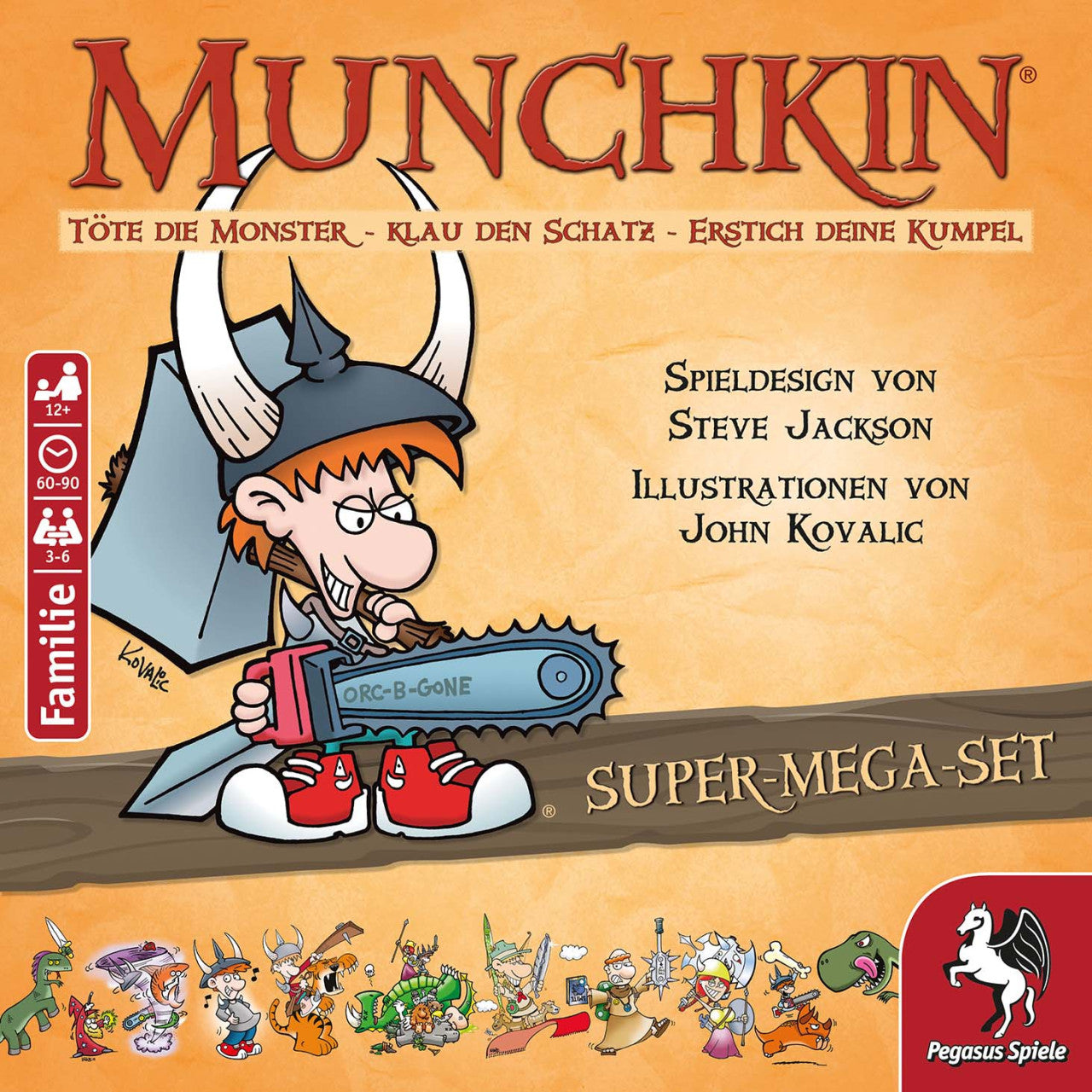Pegasus Munchkin Fantasy SuperMegaSet – Kartenspiel, 3–6 Spieler, ab 12 Jahren, 90 Min., DE