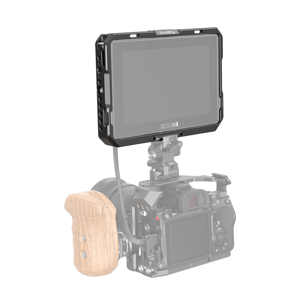 SmallRig CMS2684 Cage-Kit – 196 × 136,9 × 38,8 mm – für SmallHD Indie 7, SmallHD 702 Touch Monitor – Schwarz