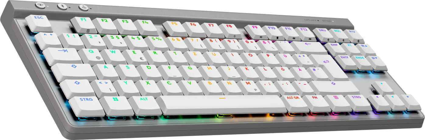 Logitech G G515 LIGHTSPEED TKL – mechanisch – Bluetooth & 2,4 GHz (Nano-Empfänger) – QWERTZ (DE) – Weiss