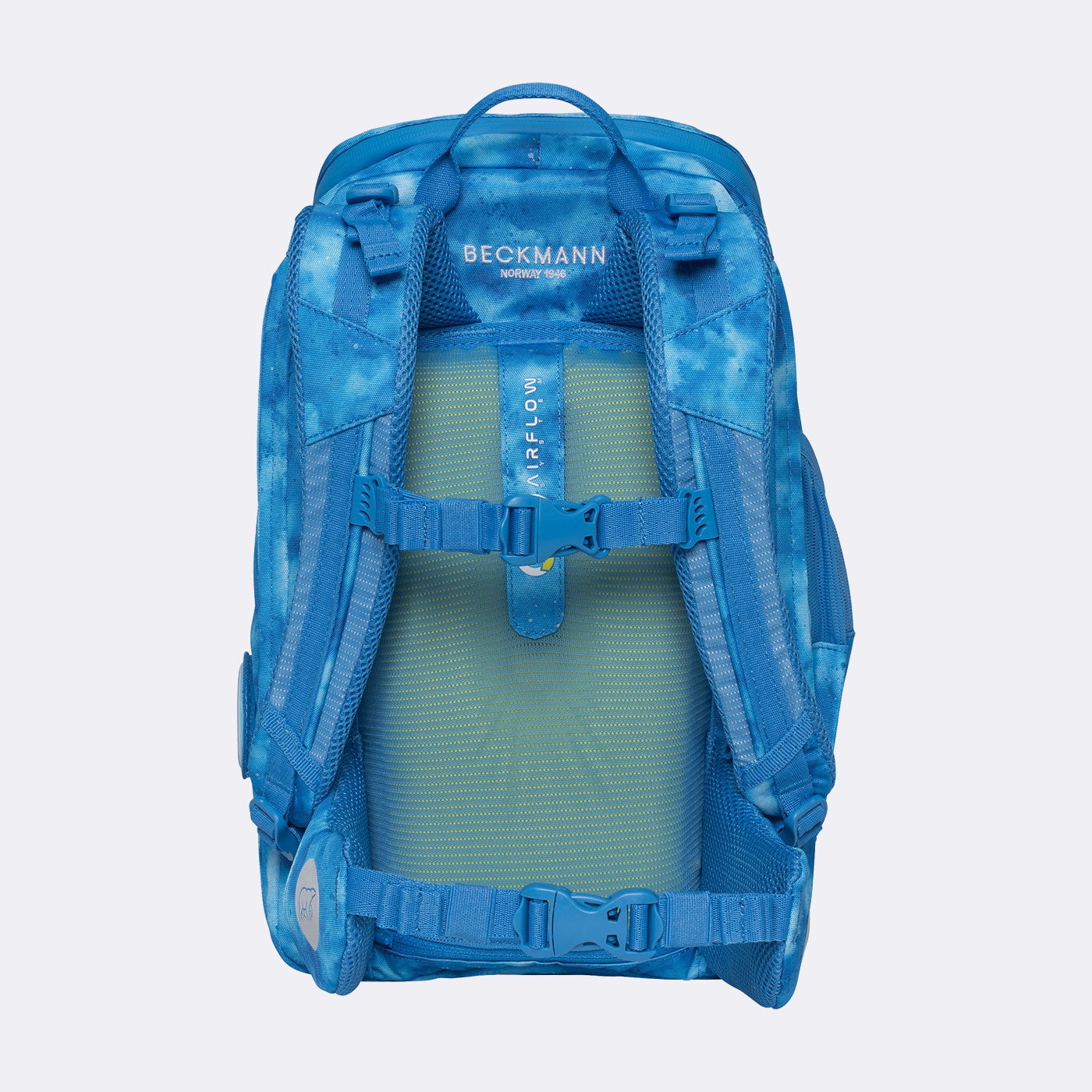 Beckmann Schulrucksack Active Air Flx – 6-teilig – Ocean – Recycelte Materialien – B 26,0×H 39,0×T 22,0 cm